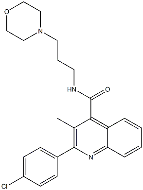 2-(4-chlorophenyl)-3-methyl-N-[3-(4-morpholinyl)propyl]-4-quinolinecarboxamide Struktur