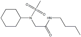 N-butyl-2-[cyclohexyl(methylsulfonyl)amino]acetamide Struktur