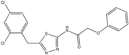 N-[5-(2,4-dichlorobenzyl)-1,3,4-thiadiazol-2-yl]-2-phenoxyacetamide Struktur