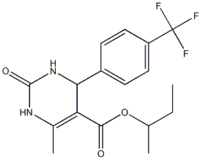 1-methylpropyl 6-methyl-2-oxo-4-[4-(trifluoromethyl)phenyl]-1,2,3,4-tetrahydropyrimidine-5-carboxylate Struktur