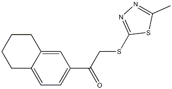 2-[(5-methyl-1,3,4-thiadiazol-2-yl)sulfanyl]-1-(5,6,7,8-tetrahydro-2-naphthalenyl)ethanone Struktur