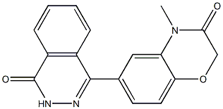 4-methyl-6-(4-oxo-3,4-dihydro-1-phthalazinyl)-2H-1,4-benzoxazin-3(4H)-one Struktur