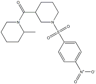 1-{[1-({4-nitrophenyl}sulfonyl)-3-piperidinyl]carbonyl}-2-methylpiperidine Struktur