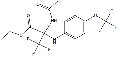 ethyl 2-(acetylamino)-3,3,3-trifluoro-2-[4-(trifluoromethoxy)anilino]propanoate Struktur