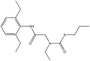 S-propyl 2-(2,6-diethylanilino)-2-oxoethyl(ethyl)thiocarbamate Struktur