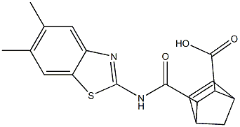 3-{[(5,6-dimethyl-1,3-benzothiazol-2-yl)amino]carbonyl}bicyclo[2.2.1]hept-5-ene-2-carboxylic acid Struktur