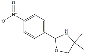 2-{4-nitrophenyl}-4,4-dimethyl-1,3-oxazolidine Struktur