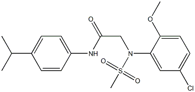 2-[5-chloro-2-methoxy(methylsulfonyl)anilino]-N-(4-isopropylphenyl)acetamide Struktur