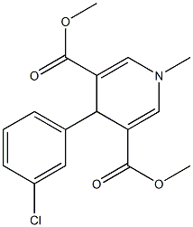 dimethyl 4-(3-chlorophenyl)-1-methyl-1,4-dihydro-3,5-pyridinedicarboxylate Struktur