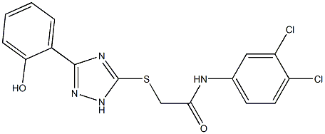 N-(3,4-dichlorophenyl)-2-{[3-(2-hydroxyphenyl)-1H-1,2,4-triazol-5-yl]sulfanyl}acetamide Struktur