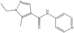 1-ethyl-5-methyl-N-(4-pyridinyl)-1H-pyrazole-4-carboxamide Struktur