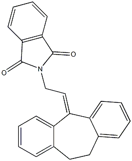 2-[2-(10,11-dihydro-5H-dibenzo[a,d]cyclohepten-5-ylidene)ethyl]-1H-isoindole-1,3(2H)-dione Struktur