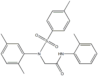 2-{2,5-dimethyl[(4-methylphenyl)sulfonyl]anilino}-N-(2-methylphenyl)acetamide Struktur