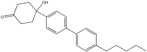 4-hydroxy-4-(4'-pentyl[1,1'-biphenyl]-4-yl)cyclohexanone Struktur