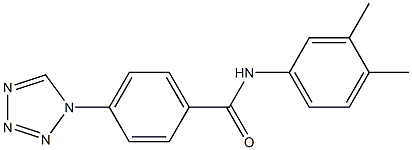 N-(3,4-dimethylphenyl)-4-(1H-tetraazol-1-yl)benzamide Struktur