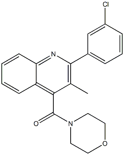 2-(3-chlorophenyl)-3-methyl-4-(4-morpholinylcarbonyl)quinoline Struktur