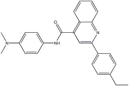 N-[4-(dimethylamino)phenyl]-2-(4-ethylphenyl)-4-quinolinecarboxamide Struktur