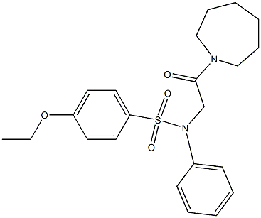 N-[2-(1-azepanyl)-2-oxoethyl]-4-ethoxy-N-phenylbenzenesulfonamide Struktur