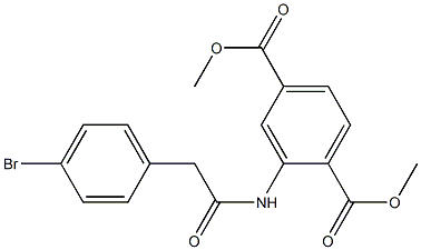 dimethyl 2-{[(4-bromophenyl)acetyl]amino}terephthalate Struktur