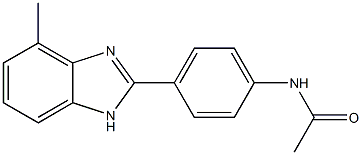 N-[4-(4-methyl-1H-benzimidazol-2-yl)phenyl]acetamide Struktur