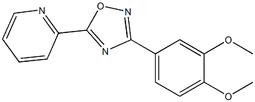 2-[3-(3,4-dimethoxyphenyl)-1,2,4-oxadiazol-5-yl]pyridine Struktur