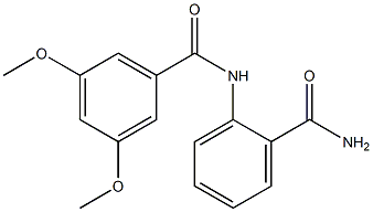 N-[2-(aminocarbonyl)phenyl]-3,5-dimethoxybenzamide Struktur