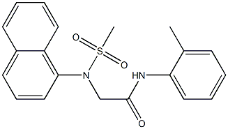 N-(2-methylphenyl)-2-[(methylsulfonyl)(1-naphthyl)amino]acetamide Struktur