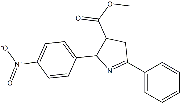 methyl 2-{4-nitrophenyl}-5-phenyl-3,4-dihydro-2H-pyrrole-3-carboxylate Struktur