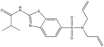 N-{6-[(diallylamino)sulfonyl]-1,3-benzothiazol-2-yl}-2-methylpropanamide Struktur