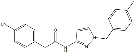 2-(4-bromophenyl)-N-[1-(4-methylbenzyl)-1H-pyrazol-3-yl]acetamide Struktur