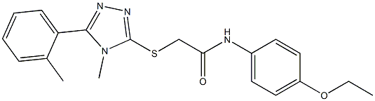 N-[4-(ethyloxy)phenyl]-2-{[4-methyl-5-(2-methylphenyl)-4H-1,2,4-triazol-3-yl]sulfanyl}acetamide Struktur