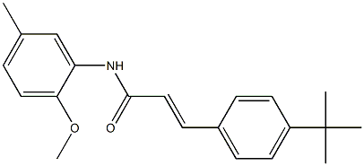 3-(4-tert-butylphenyl)-N-(2-methoxy-5-methylphenyl)acrylamide Struktur