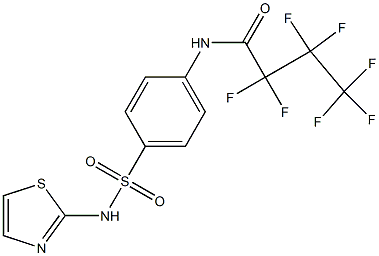 2,2,3,3,4,4,4-heptafluoro-N-{4-[(1,3-thiazol-2-ylamino)sulfonyl]phenyl}butanamide Struktur