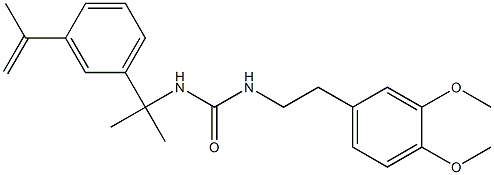 N-[2-(3,4-dimethoxyphenyl)ethyl]-N'-[1-(3-isopropenylphenyl)-1-methylethyl]urea Struktur