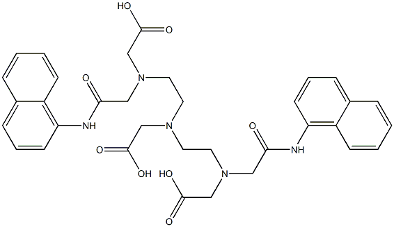 [bis(2-{(carboxymethyl)[2-(1-naphthylamino)-2-oxoethyl]amino}ethyl)amino]acetic acid Struktur