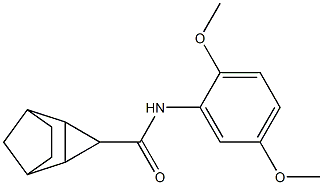 N-(2,5-dimethoxyphenyl)tricyclo[3.2.1.0~2,4~]octane-3-carboxamide Struktur