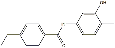 4-ethyl-N-(3-hydroxy-4-methylphenyl)benzamide Struktur