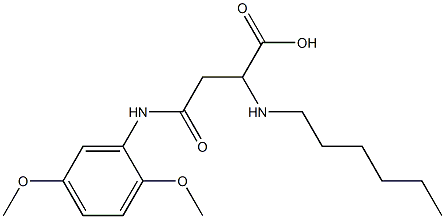 4-(2,5-dimethoxyanilino)-2-(hexylamino)-4-oxobutanoic acid Struktur