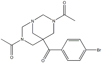 (4-bromophenyl)(3,7-diacetyl-1,3,7-triazabicyclo[3.3.1]non-5-yl)methanone Struktur