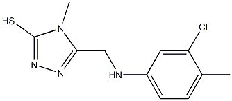 5-[(3-chloro-4-methylanilino)methyl]-4-methyl-4H-1,2,4-triazole-3-thiol Struktur