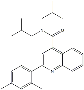 2-(2,4-dimethylphenyl)-N,N-diisobutyl-4-quinolinecarboxamide Struktur