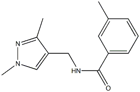 N-[(1,3-dimethyl-1H-pyrazol-4-yl)methyl]-3-methylbenzamide Struktur