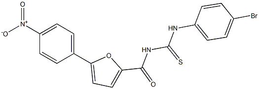 N-(4-bromophenyl)-N'-(5-{4-nitrophenyl}-2-furoyl)thiourea Struktur