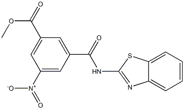 methyl 3-[(1,3-benzothiazol-2-ylamino)carbonyl]-5-nitrobenzoate Struktur