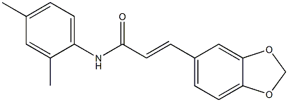 3-(1,3-benzodioxol-5-yl)-N-(2,4-dimethylphenyl)acrylamide Struktur