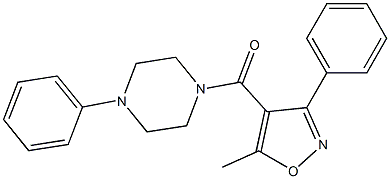 1-[(5-methyl-3-phenyl-4-isoxazolyl)carbonyl]-4-phenylpiperazine Struktur