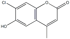 7-chloro-6-hydroxy-4-methyl-2H-chromen-2-one Struktur