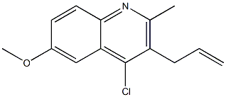 3-allyl-4-chloro-6-methoxy-2-methylquinoline Struktur