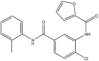 N-[2-chloro-5-(2-toluidinocarbonyl)phenyl]-2-furamide Struktur