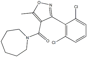 1-{[3-(2,6-dichlorophenyl)-5-methylisoxazol-4-yl]carbonyl}azepane Struktur